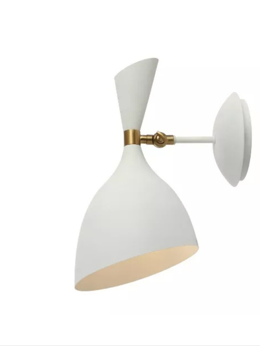 7" Iron Josef Retro LED Wall Sconce White - Jonathan Y: Traditional Wrought Iron